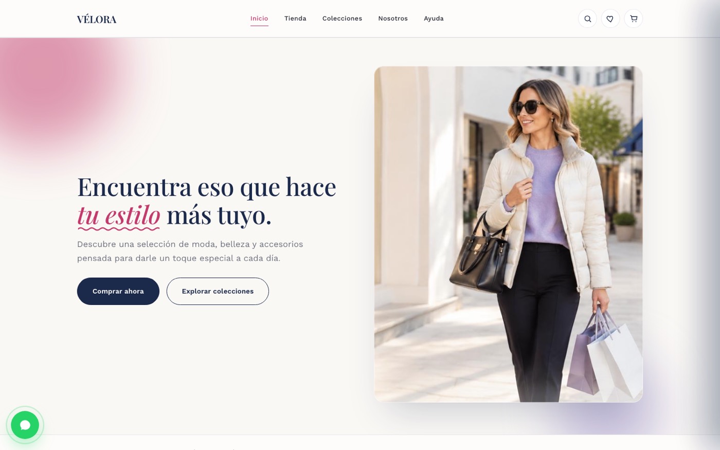 Inicio del sitio Vélora
